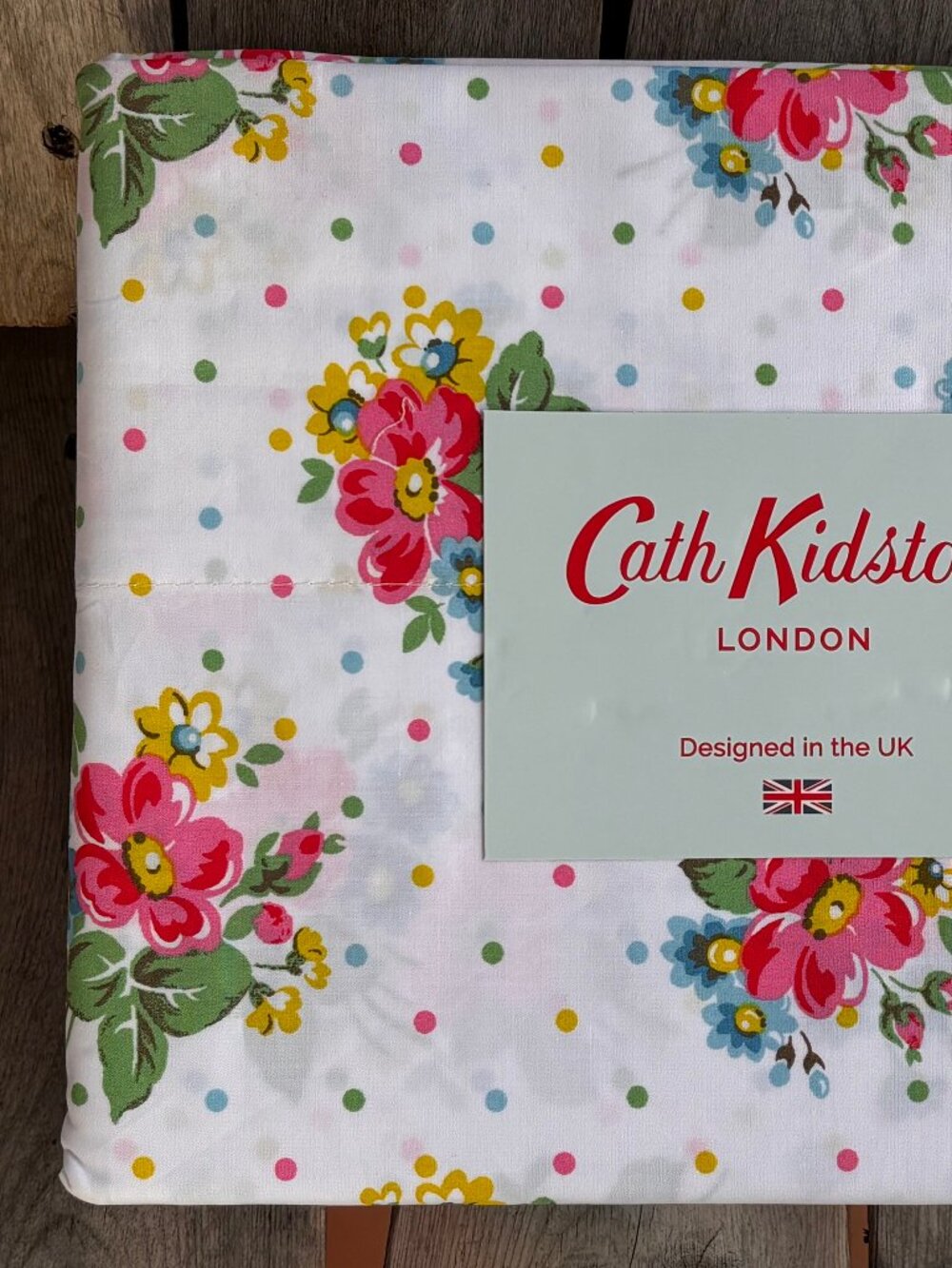 Cath Kidston London BUNCHES PINK Twin XL Sheet Set 100% Crisp Percale Cotton